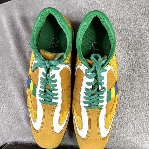 Cole Haan‎ Mundo Oxford Shoes Mens Size 8 Mustard Green Ostrich Leather C04504 main image 8